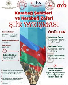 Haydi Türkiye; “Karabağ Zaferi ve Şehitlerimiz için Şiir Yarışması Düzenleniyor”